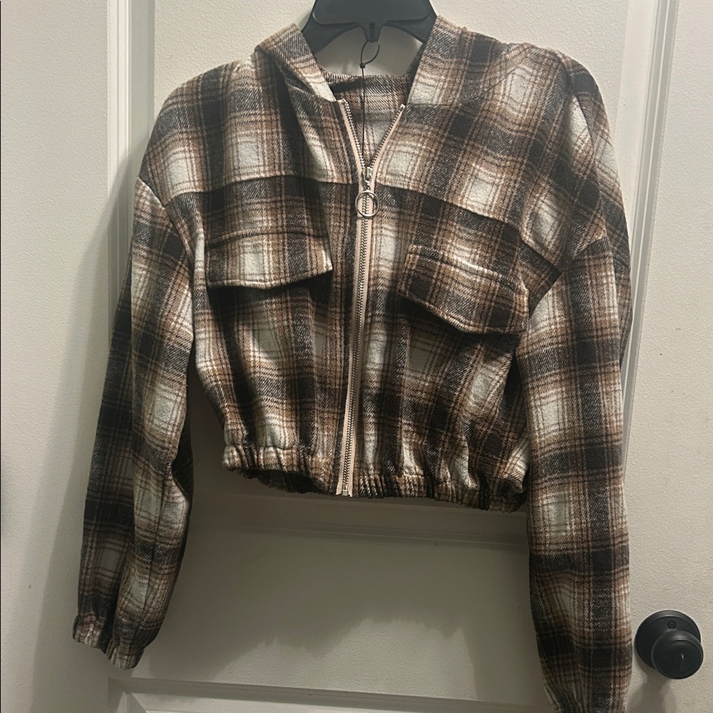 Plaid Brown Women's Jacket